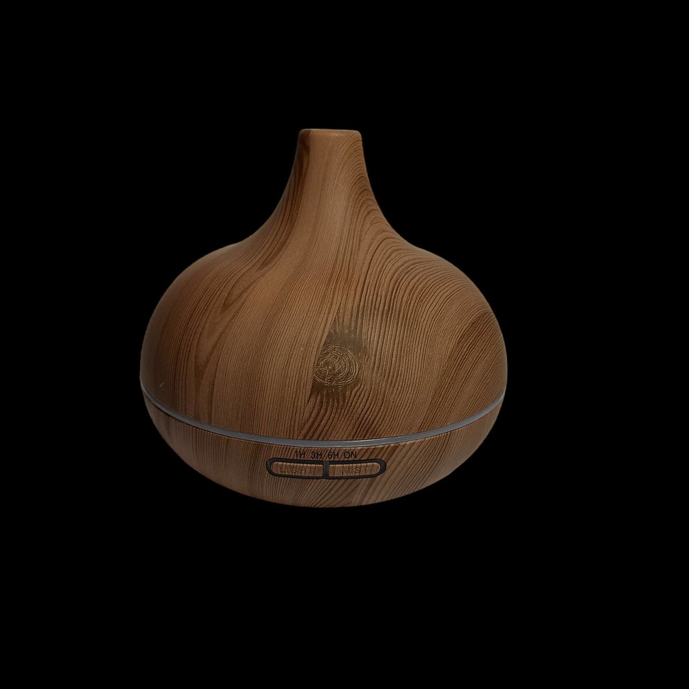 Aroma Therapy Lighted Essential Oil  Diffuser Wood Grain